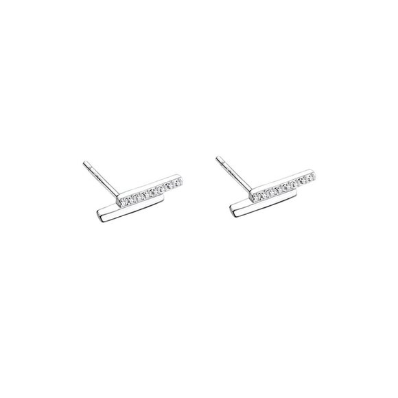 COPY - *NEW 925 Sterling Silver Diamond Bar Earri… - Picture 5 of 5